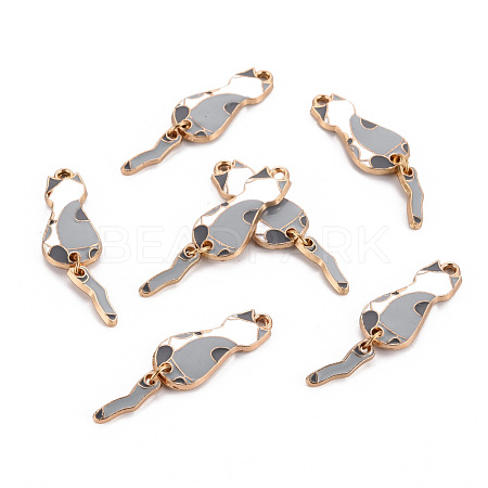 Eco-Friendly Alloy Enamel Pendants X-ENAM-T011-84D-NR-1