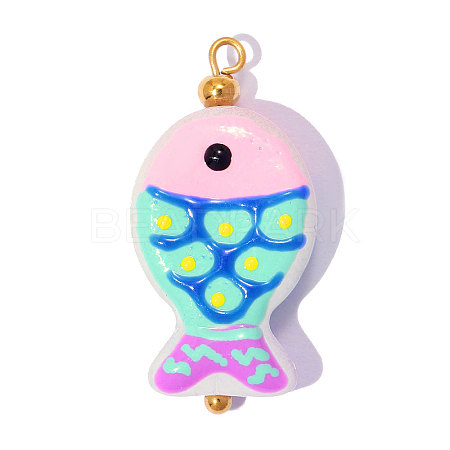 304 Stainless Steel with Glass Pendants GL-OY001-04G-02-1