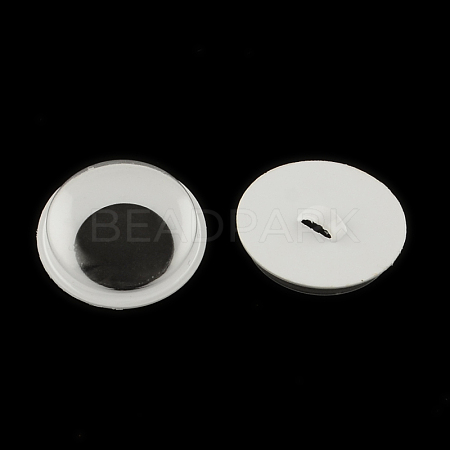 Black & White Plastic Wiggle Googly Eyes Buttons DIY Scrapbooking Crafts Toy Accessories KY-S002A-8mm-1