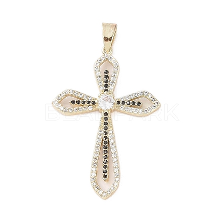 Real 18K Gold Plated Brass Micro Pave Cubic Zirconia Pendants KK-A209-07C-G-1