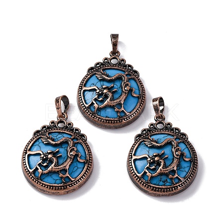 Synthetic Turquoise Pendants G-A241-02R-05-1