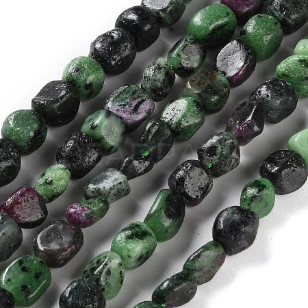 Natural Ruby in Zoisite Beads Strands G-P497-01C-50-1