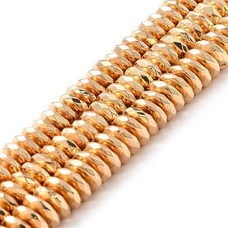 Electroplate Non-magnetic Synthetic Hematite Beads Strands G-L485-06C-LG-1