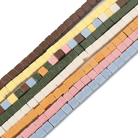 Handmade Porcelain Imitation Lava Rock Beads Strands PORC-A029-04-1