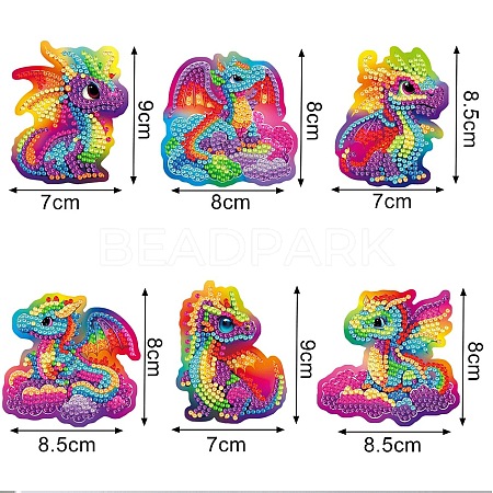 Magnetic Refrigerator Sticker Decorative Diamond Painting Kits PW-WG23632-01-1