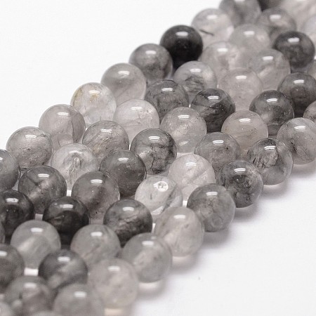 Natural Cloudy Quartz Beads Strands X-G-D840-69-8mm-1
