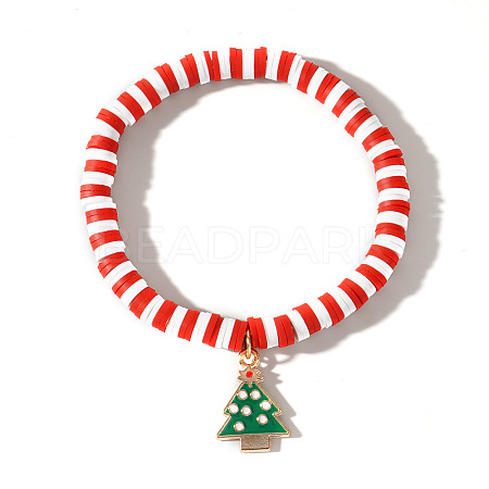 Christmas 304 Stainless Steel Enamel Charm Bracelets ZQ4442-8-1