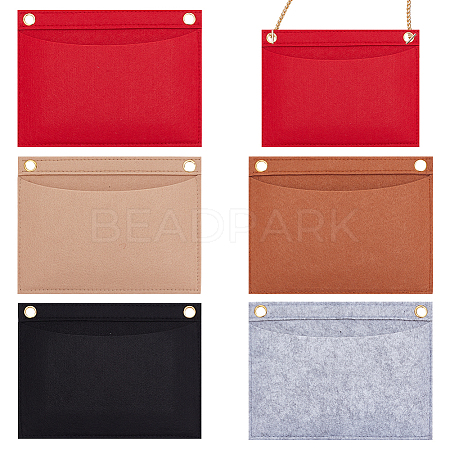 WADORN 5Pcs 5 Colors Wool Felt Purse Organizer Insert FIND-WR0007-40A-1