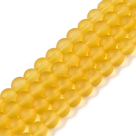 Baking Paint Transparent Glass Bead Strands X-GLAA-S031-4mm-11-1