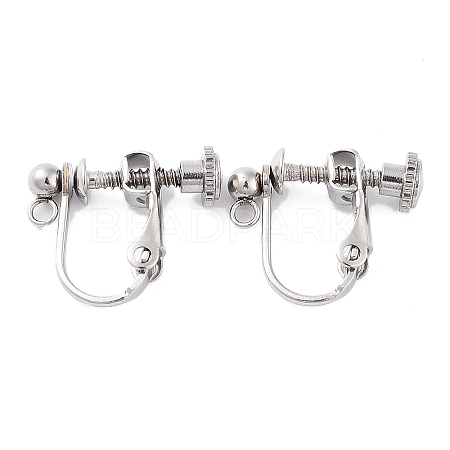 Non-Tarnish 316 Stainless Steel Clip-on Earring Findings LS-X-STAS-K274-09P-1