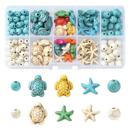 DIY Synthetic Turquoise Beads Kits DIY-FS0003-78-1