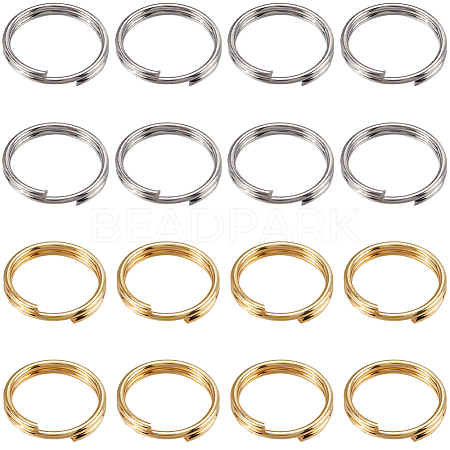2 Colors 304 Stainless Steel Split Rings STAS-SC0009-25B-1