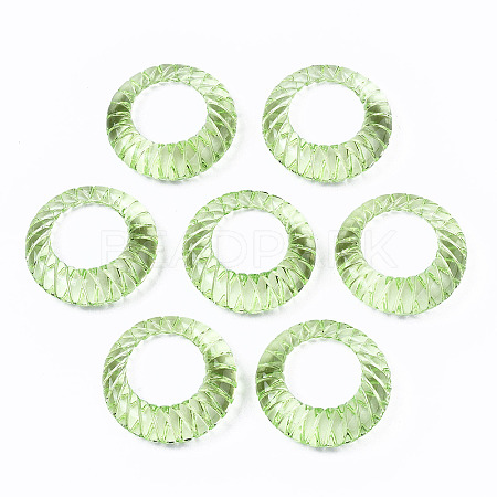 Transparent Acrylic Finger Rings LS-RJEW-T010-05D-1