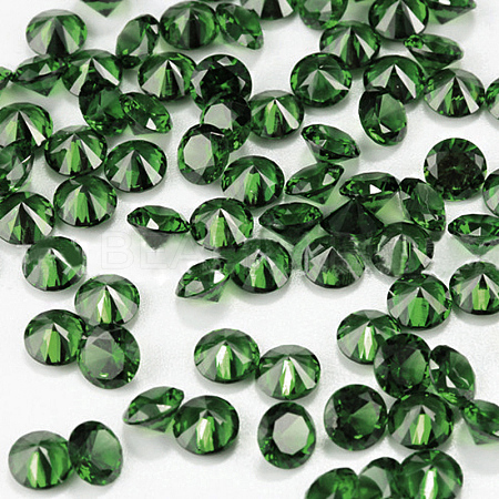 Diamond Shaped Cubic Zirconia Pointed Back Cabochons ZIRC-R004-5mm-08-1