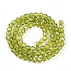 Baking Paint Transparent Glass Beads Strands DGLA-A035-T4mm-D11-2