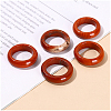 Natural Red Jasper Plain Band Finger Rings PW-WG26698-10-1