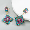 Bohemia Alloy Rhinestone Stud Dangle Earrings for Women WG793A0-01-4