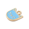 Rack Plating Alloy Enamel Charms ENAM-P254-03KCG-02-2