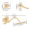 2Pcs Brass Knot Shape Tie Tack Clutch FIND-FG0001-68G-2