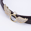 PU Leather Cord Choker Necklaces NJEW-H477-27G-2