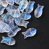 35Pcs Transparent Spray Painted Glass Beads GLAA-YW0001-69A-1