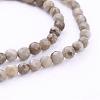 Natural Silver Leaf Jasper Beads Strands G-G683-08-4mm-1