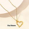 304 Stainless Steel Heart Pendant Necklaces for Men and Women FS-WG1B83F-05-1