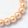 Baking Paint Pearlized Glass Pearl Round Bead Strands HY-Q003-4mm-18-2
