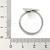 304 Stainless Steel Cuff Rings Components STAS-K279-02E-P-3