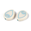 Painted Opaque Acrylic Beads OACR-T029-02V-2