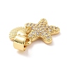 Brass Micro Pave Cubic Zirconia Charms X-KK-G444-02G-01-3