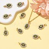 SHEGRACE Brass Micro Pave Cubic Zirconia Pendants XGRQ2O509-446D-G-5