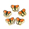 Hand Painted Butterfly Porcelain Beads PORC-Q006-05B-1