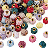 100Pcs Cloth Alloy European Beads FIND-TA0006-74-3