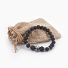 Natural Lava Rock Beads Stretch Bracelets BJEW-JB03959-02-4