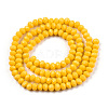 Opaque Solid Color Imitation Jade Glass Beads Strands EGLA-A044-P8mm-D29-3