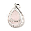 Natural Rose Quartz Pendants G-B033-04P-19-3