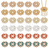 36Pcs 6 Colors Alloy Connector Cabochon Settings FIND-PH0061-67-1
