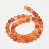 Round Natural Red Agate Bead Strands X-G-M257-8mm-26-2