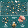 48Pcs 6 Styles Brass Hollow Spacer Beads KK-PH0006-25-4