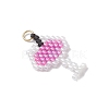 Glass Seed Beaded Pendants PALLOY-MZ00913-03-3