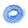 Gradient Color Baking Painted Glass Bead Strands DGLA-A039-T6mm-A020-2