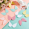 AHADEMAKER 50Pcs 5 Colors Cloth Embossed Wing Ornament Accessories FIND-GA0002-54-4