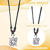 ANATTASOUL 15Pcs 15 Styles Tortoise Resin Pendant Necklaces Set with Adjustable Cotton Cords NJEW-AN0001-51A-3