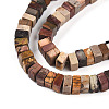 Natural Polychrome Jasper/Picasso Stone/Picasso Jasper Beads Strands G-T140-53-3