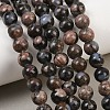 Natural Glaucophane Beads Strands G-R485-12-8mm-1