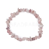 Natural Rose Quartz Beads Kids Bracelets BJEW-JB10611-08-1