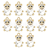 10Pcs Alloy Glass Pendants GLAA-YW0005-41G-01-1