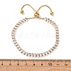 304 Stainless Steel Pave Clear Cubic Zirconia Tennis Bracelets BJEW-G754-03G-04-5