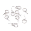 Anti-Tarnish Rhodium Plated 925 Sterling Silver Screw Eye Peg Bails STER-D035-46P-1